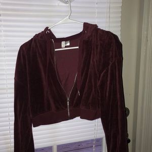 Cropped Sweater with Hood